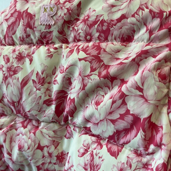 Girl - 3 - Rock Your Kid Pink Floral Puffer Coat - Picture 4 of 5